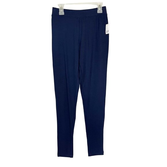 NEW Gap Jersey Knit Pull On Leggings Lot of 2 Navy Blue & Black - Size small - Picture 2 of 14